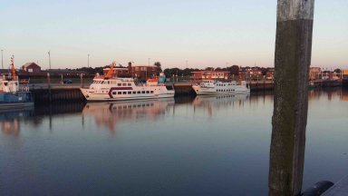Fähre nach Langeoog im Hafen
